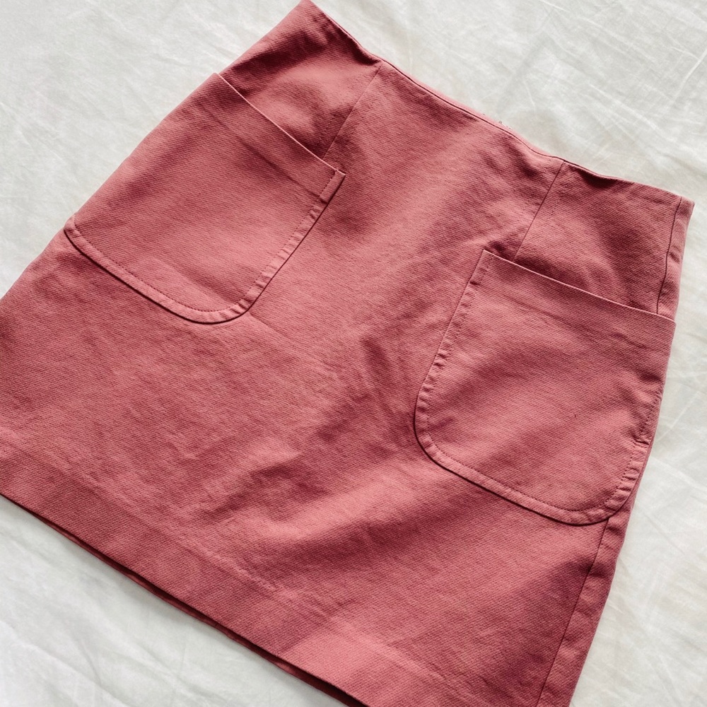 Loft Mauve Double Pocket Pencil Skirt (Small)